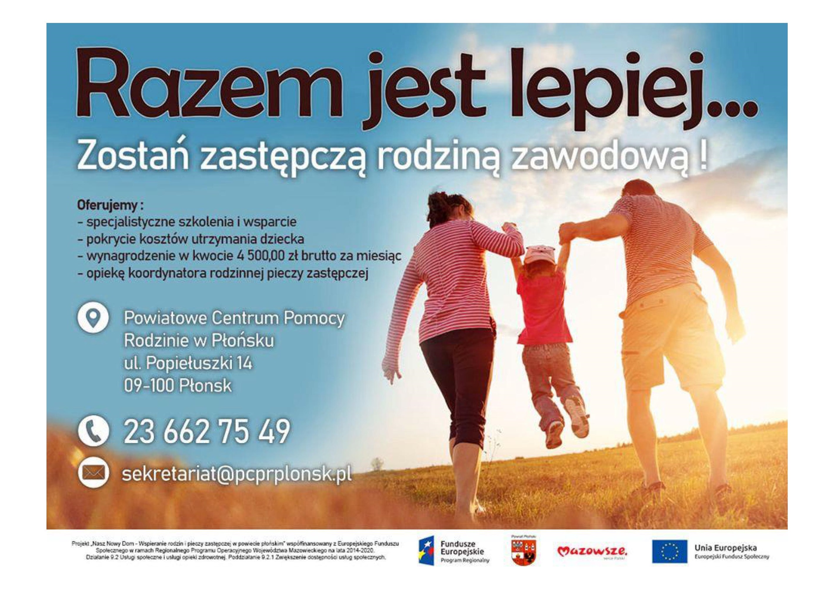 Ilustracja do artykułu Zawodowa rodzina zastepcza podczas spaceru oraz informacje dotyczące PCPR w Płońsku._01.jpg
