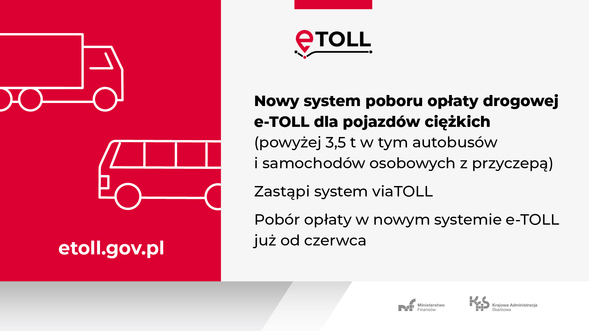 plakat dotyczący systemu e-toll