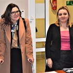 Starosta Płoński oraz Główny Specjalista do spraw współpracy z organizacjami pozarządowymi Katarzyna Ornarowicz w trakcie szkolenia z księgowości dla KGW.