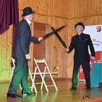 Artyści Stanisław Górka i Wojciech Machnicki w trakcie spektaklu muzycznego